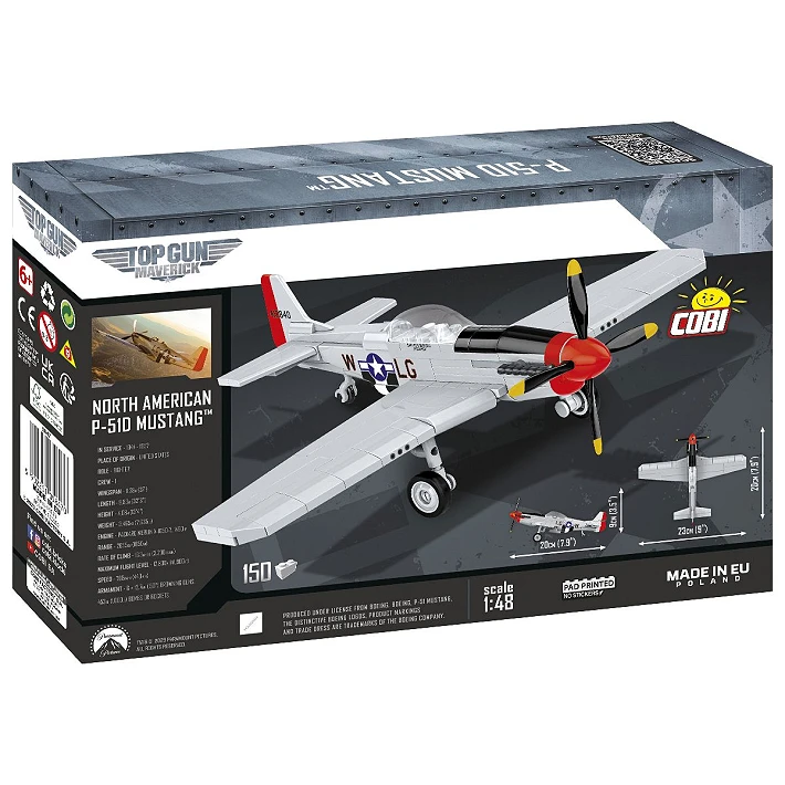 COBI Top Gun P-51D Mustang Aircraft Building Set 304 Pieces