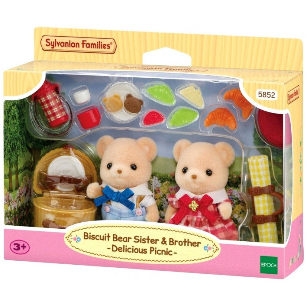 Sylvanian Families Biscuit Bear Sister & Brother - Delicious Picnic