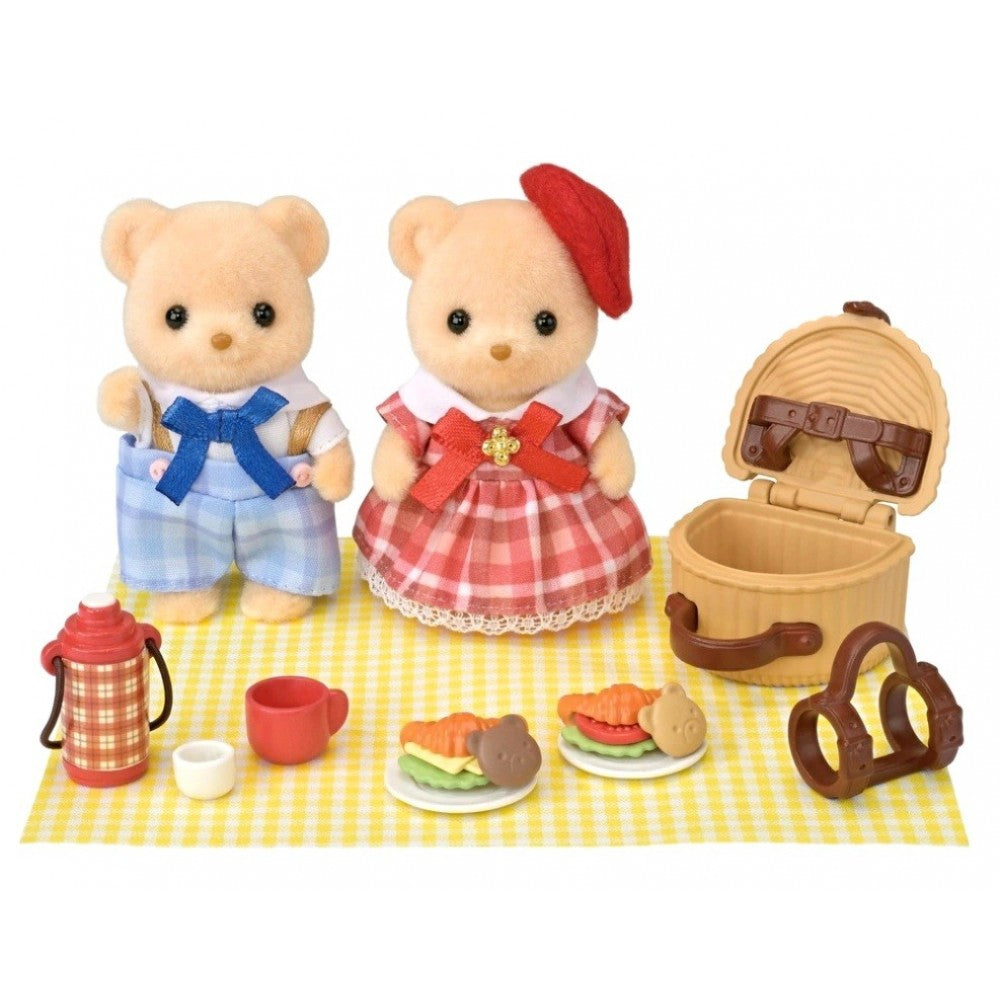 Sylvanian Families Biscuit Bear Sister & Brother - Delicious Picnic