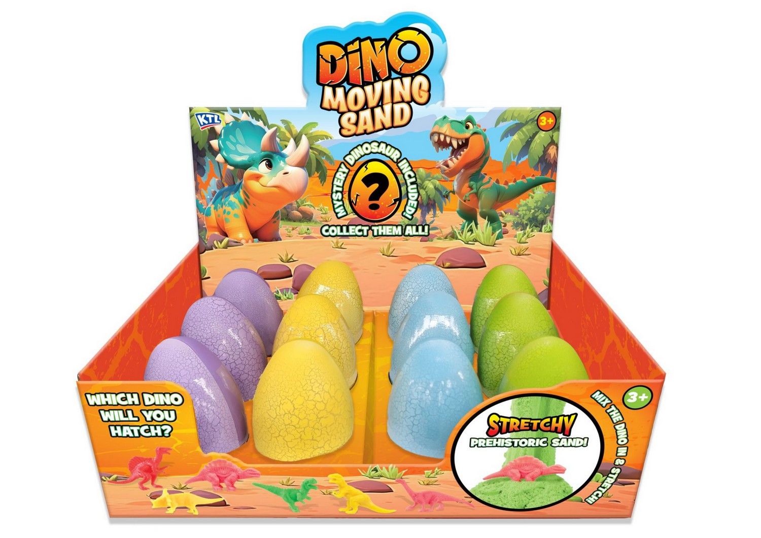 100g Moving Sand Dino Egg 4 Asstorted