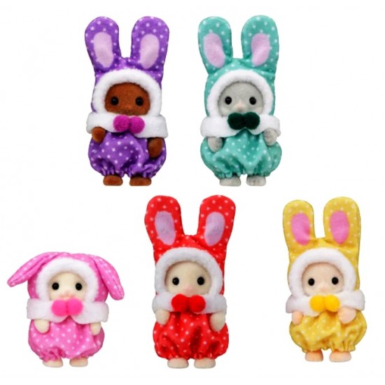 Sylvanian Families Baby Colourful Bunnies Costume Series Blind Bag