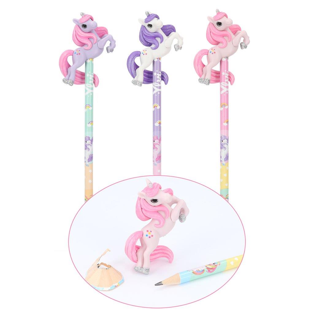 Ylvi Pencil With 3D Unicorn Figurine