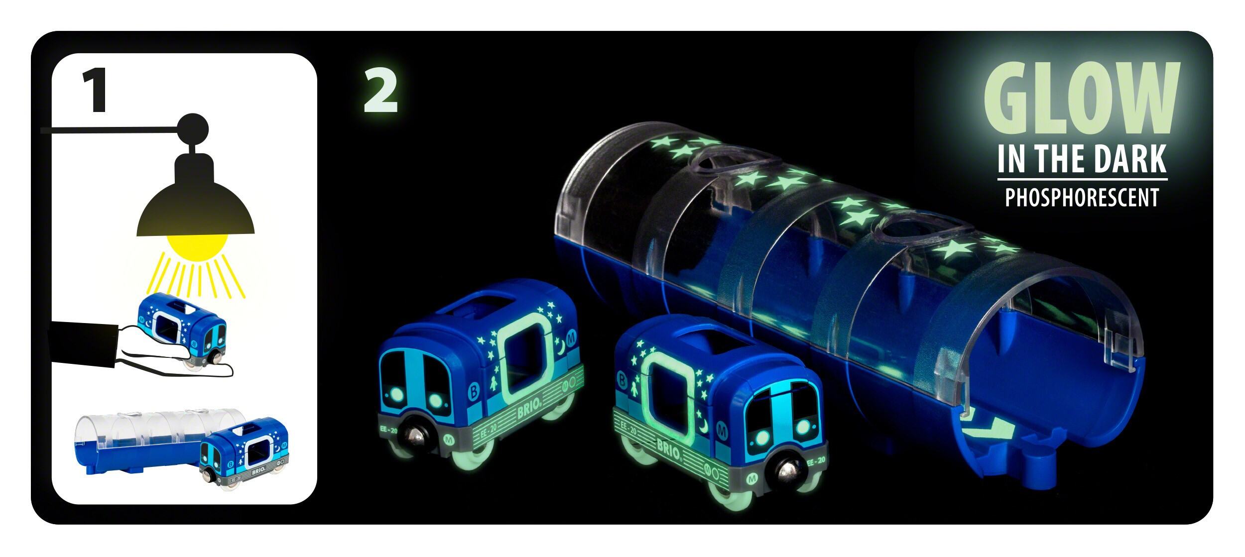 BRIO Tunnel & Glow in the Dark Metro Train