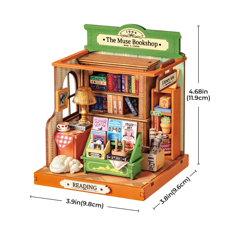 Rolife The Muse Bookshop DIY Book Nook Kit
