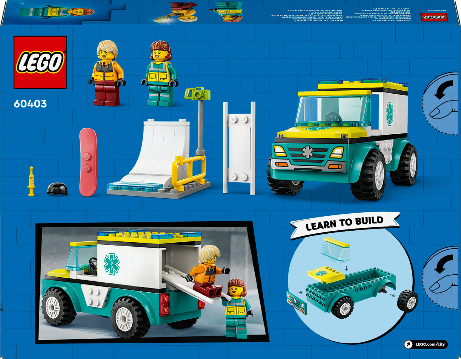 LEGO City Emergency Ambulance and Snowboarder 60403