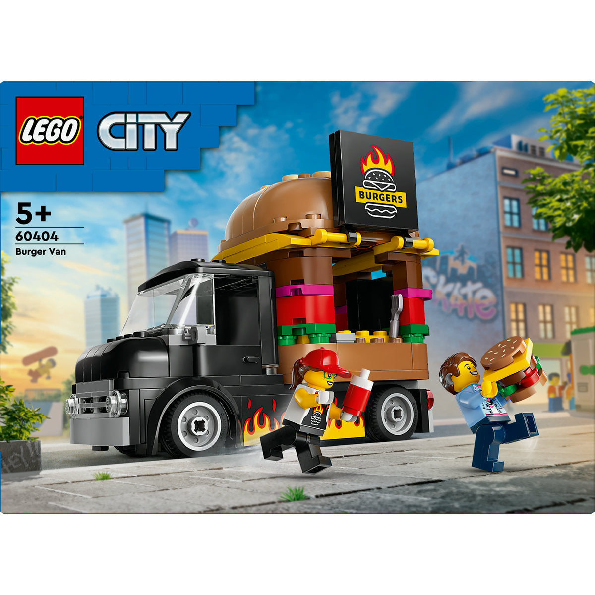 LEGO City Burger Van, Food Truck Toy Playset 60404 - Moons Toystore