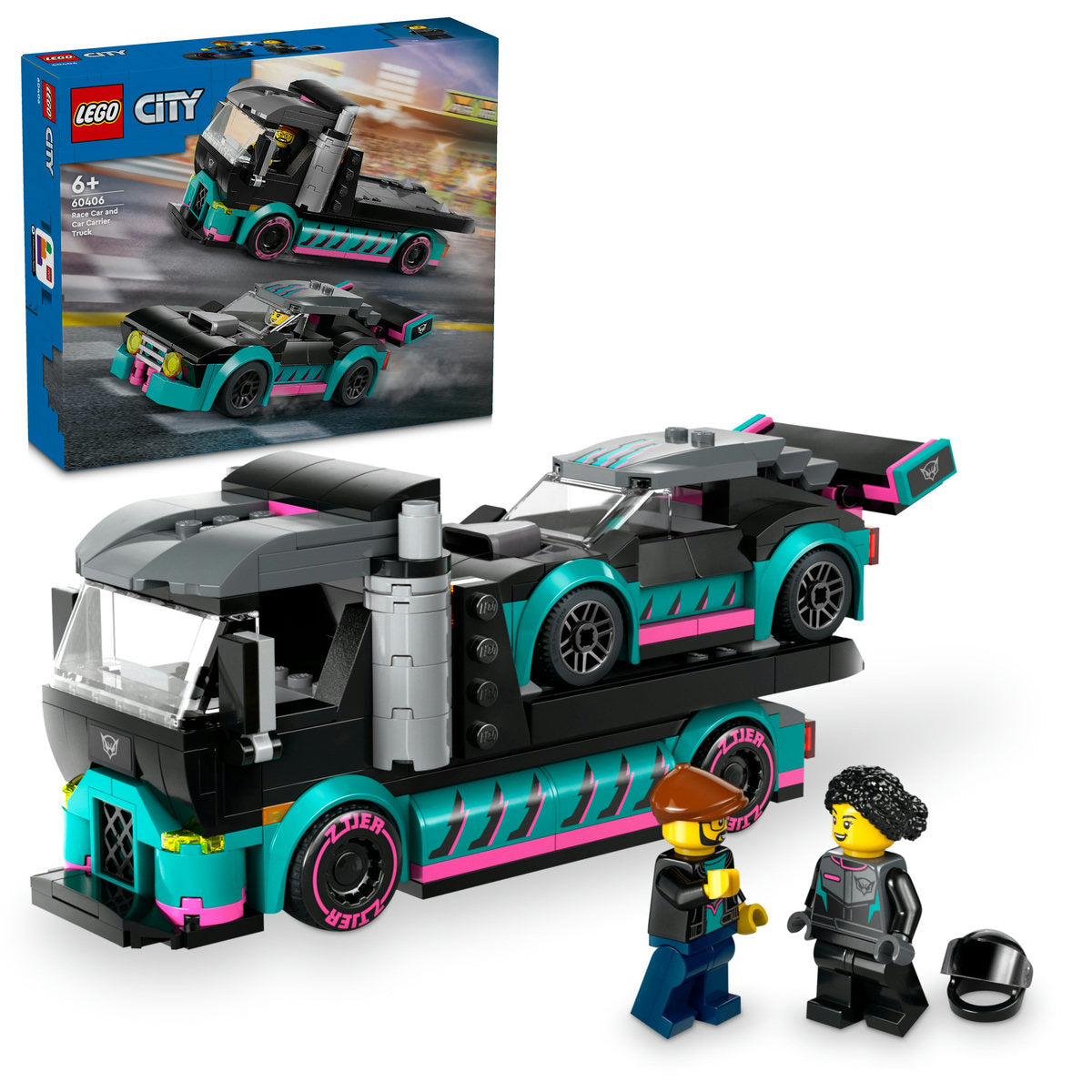 LEGO City Race Car and Car Carrier Truck 60406