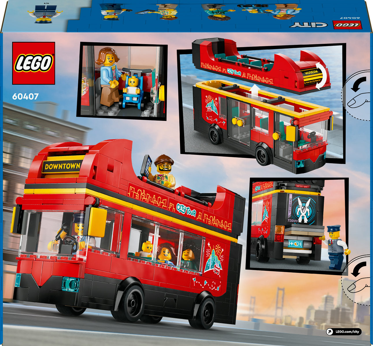 LEGO City Red Double-Decker Sightseeing Bus 60407