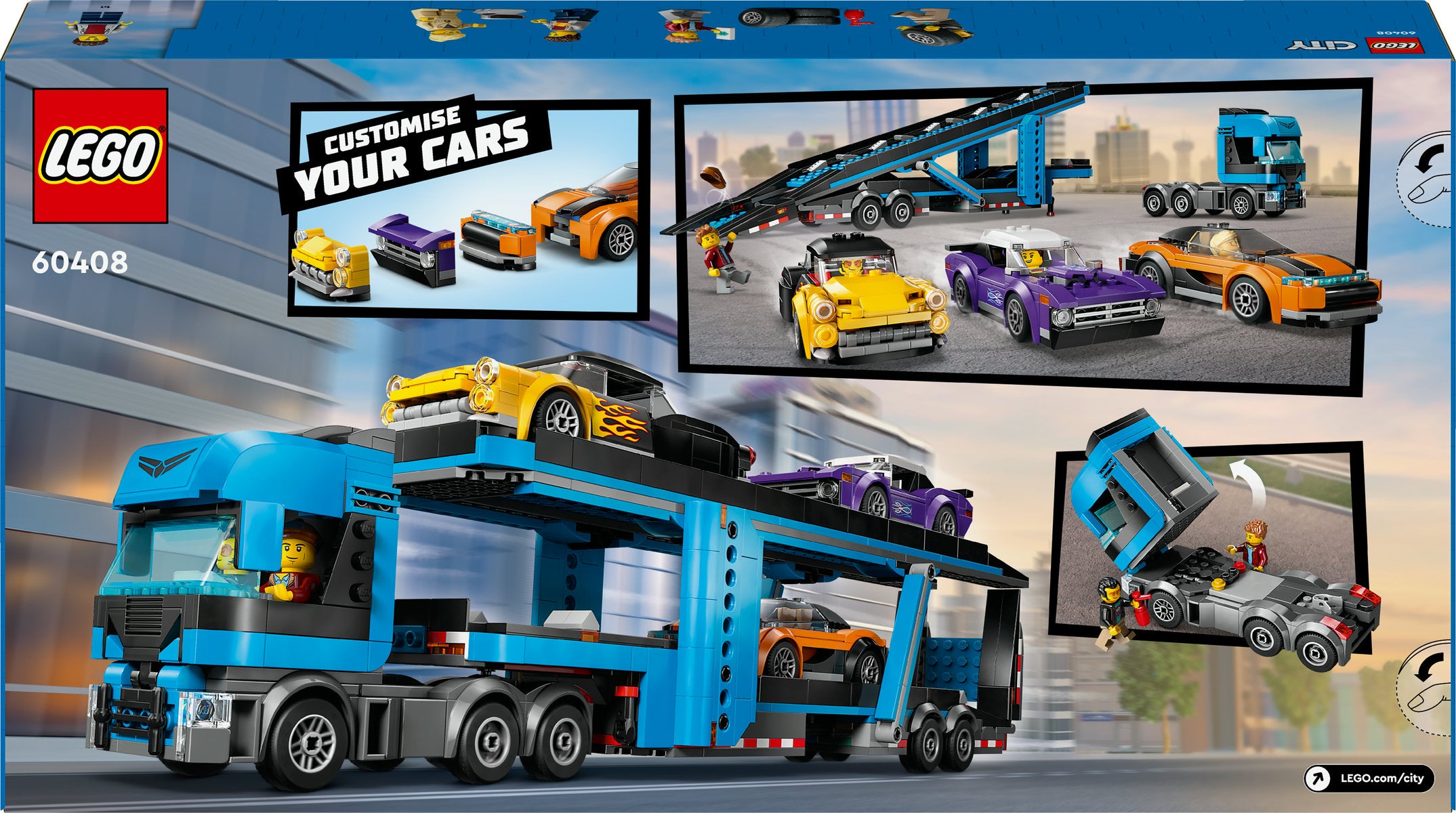 LEGO City Car Transporter Truck with Sports Cars 60408
