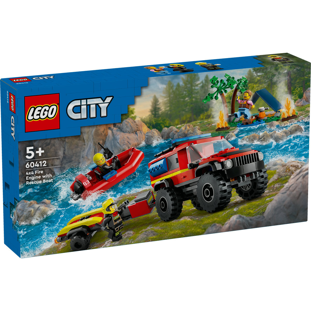 LEGO City 4x4 Fire Engine with Rescue Boat 60412