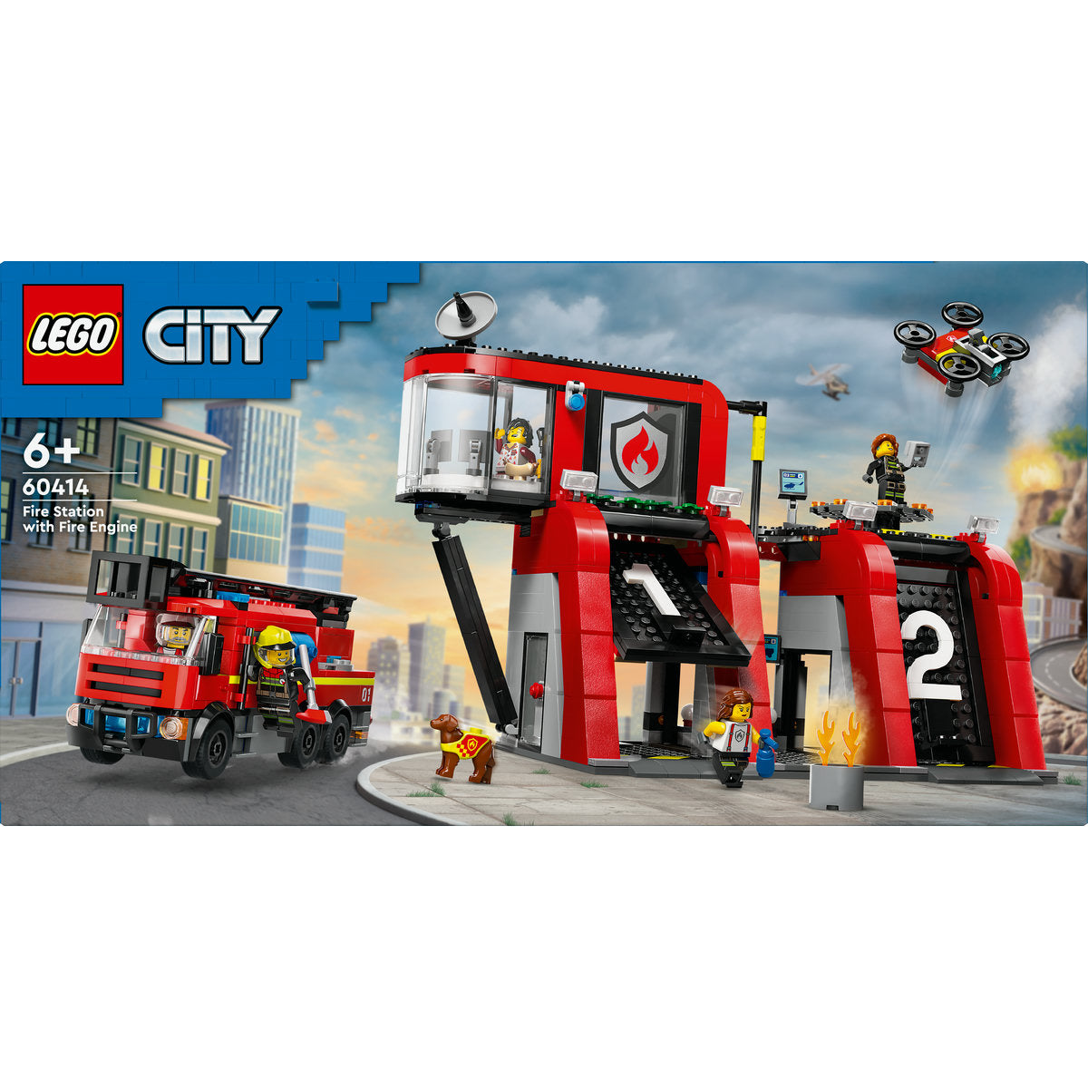 LEGO City Fire Station with Fire Engine Toy 60414