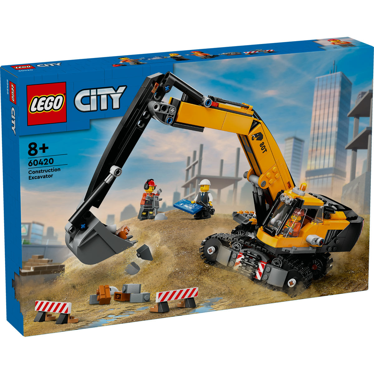 LEGO City Yellow Construction Excavator Toy 60420