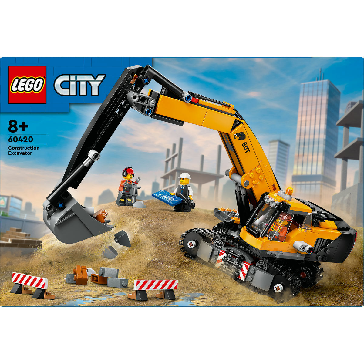 LEGO City Yellow Construction Excavator Toy 60420