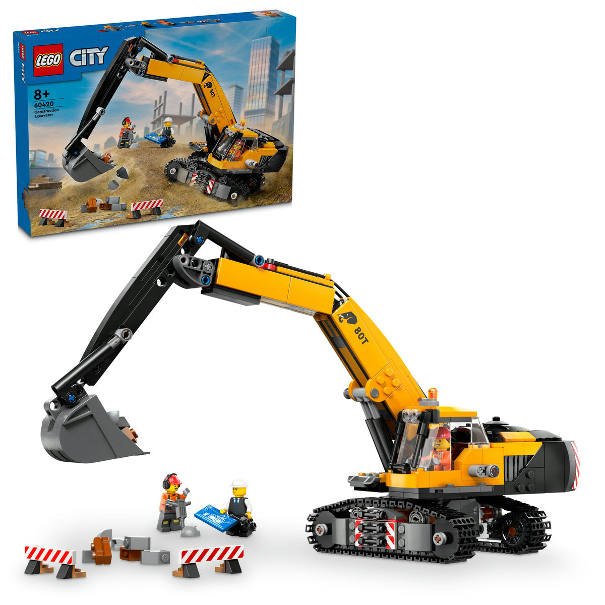 LEGO City Yellow Construction Excavator Toy 60420