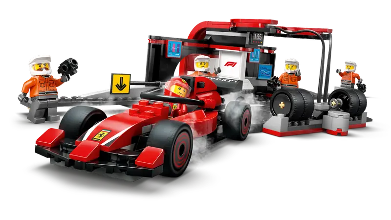 LEGO City F1 Pit Stop & Pit Crew with Ferrari Car 60443