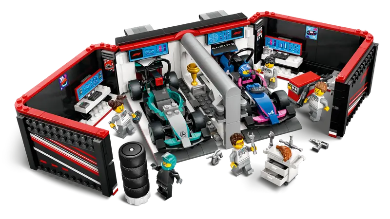 LEGO City F1 Garage & Mercedes-AMG & Alpine Cars 60444