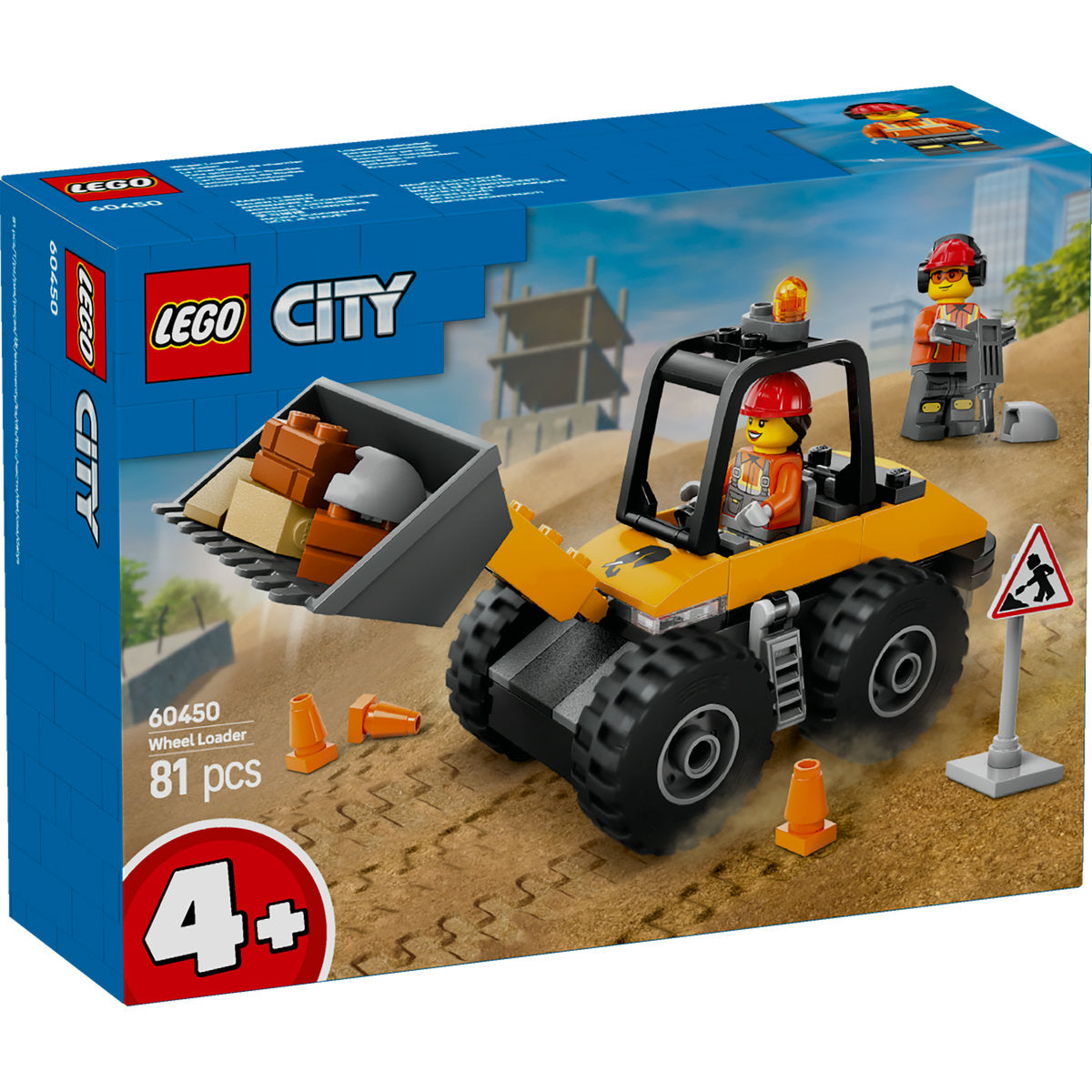 LEGO City Yellow Construction Wheel Loader Set 60450