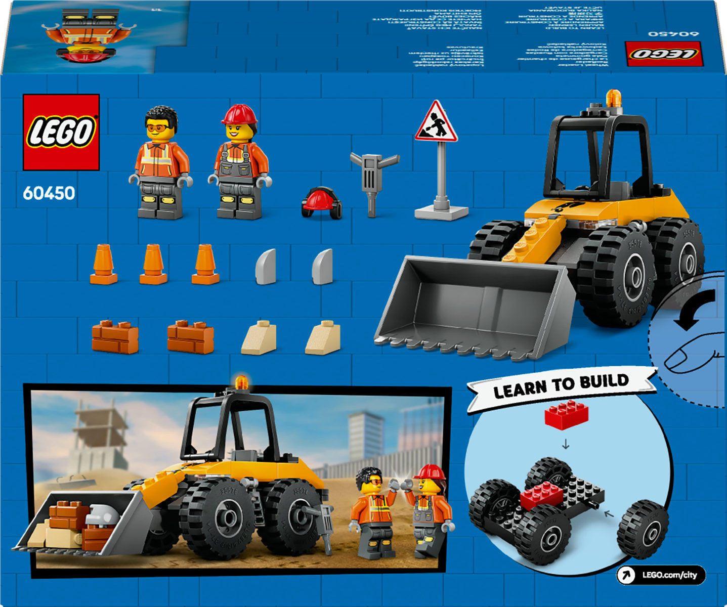 LEGO City Yellow Construction Wheel Loader Set 60450