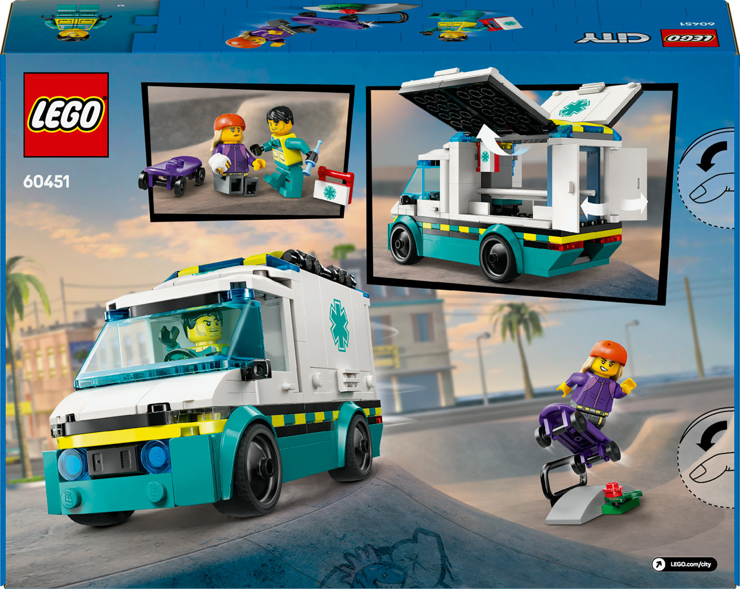 LEGO City Emergency Ambulance Toy Vehicle Set 60451