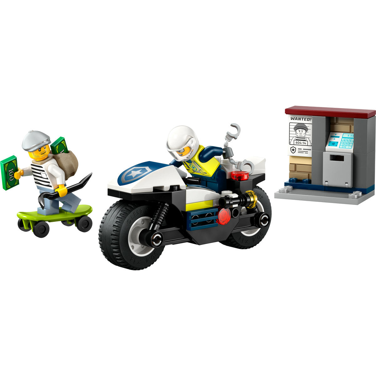 LEGO City Police Motorcycle Chase Toy, Motorbike Set for Ages 4 and over 60455
