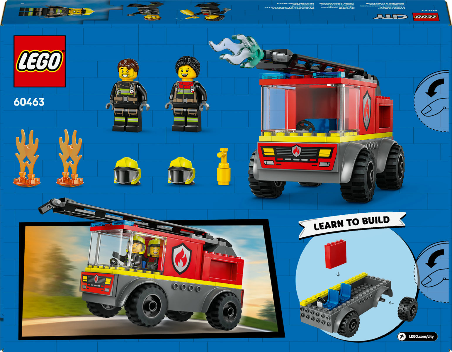 LEGO City Fire Engine with Ladder Toy Playset 60463