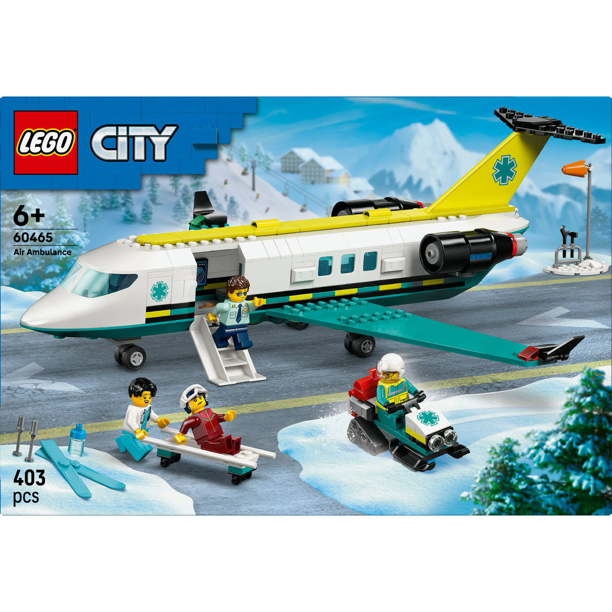 LEGO City Emergency Air Ambulance Plane, Airplane Toy Building Set 60465