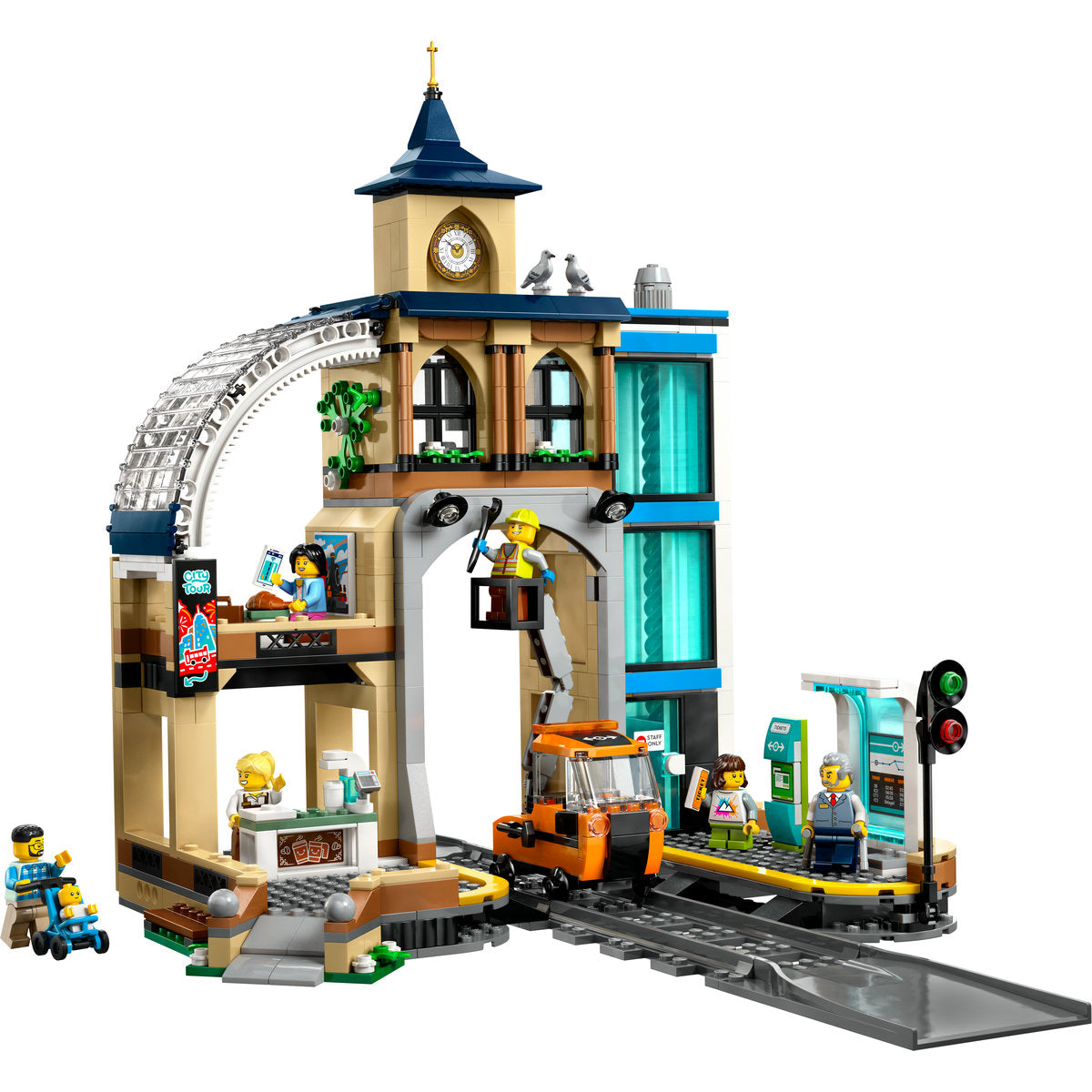 LEGO City Central Train Station Set for Fans of Construction Toys 60469