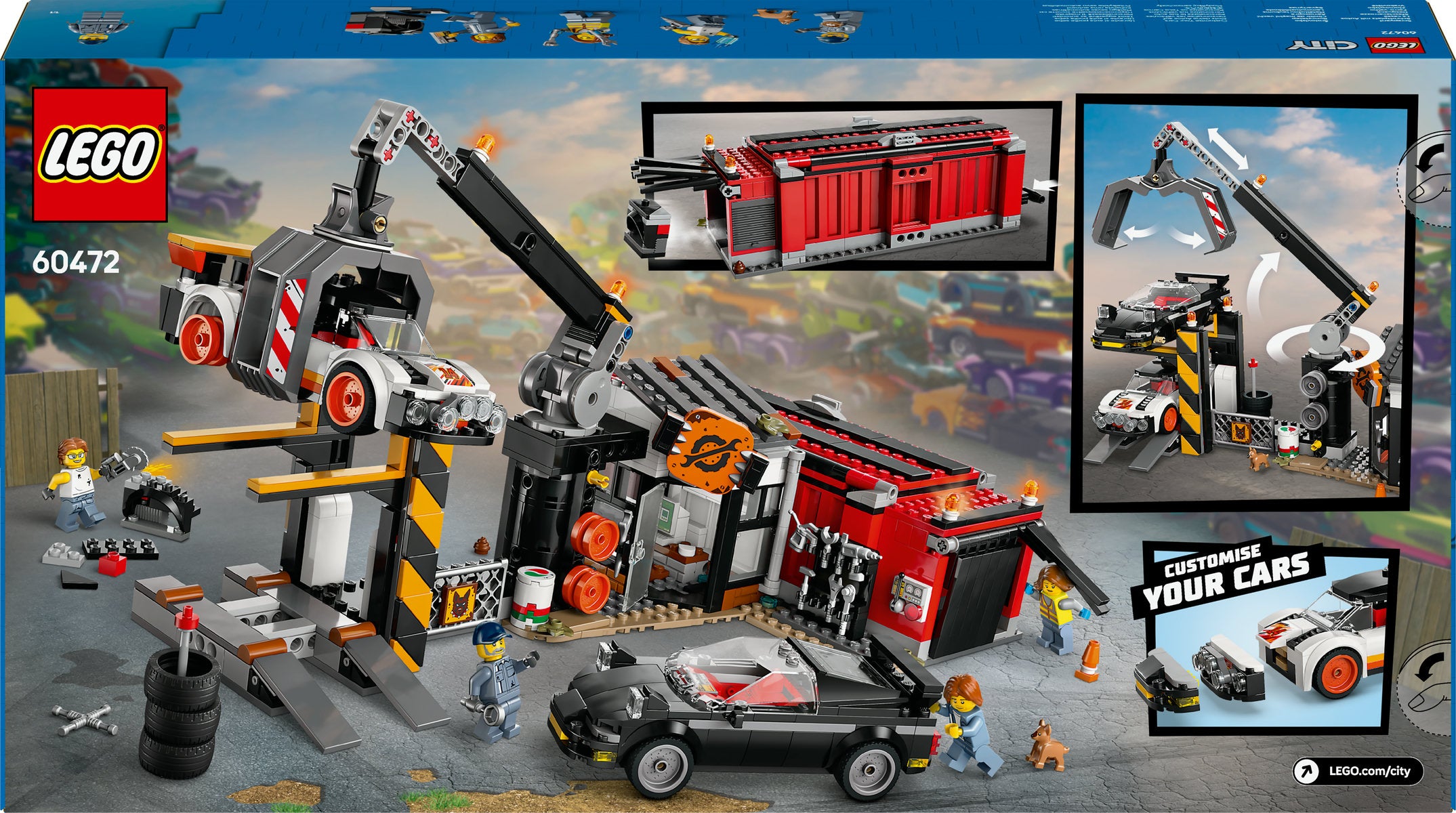 LEGO City Scrapyard with Cars and Crane Toy 60472