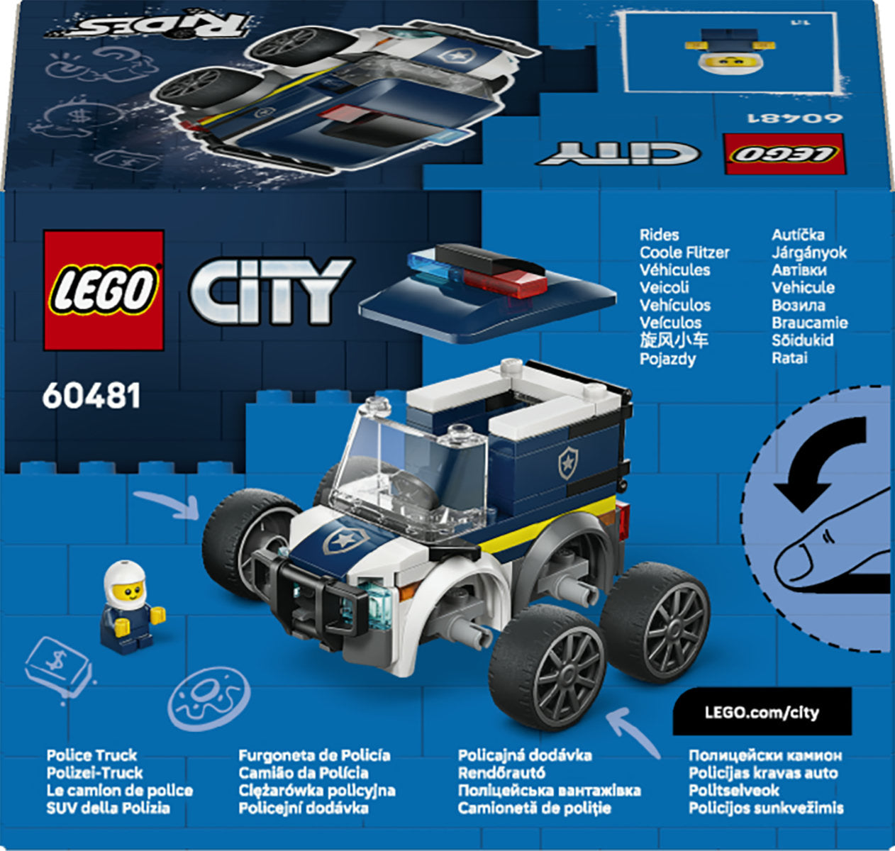 LEGO City Rides – Police Truck Toy For kids 60481