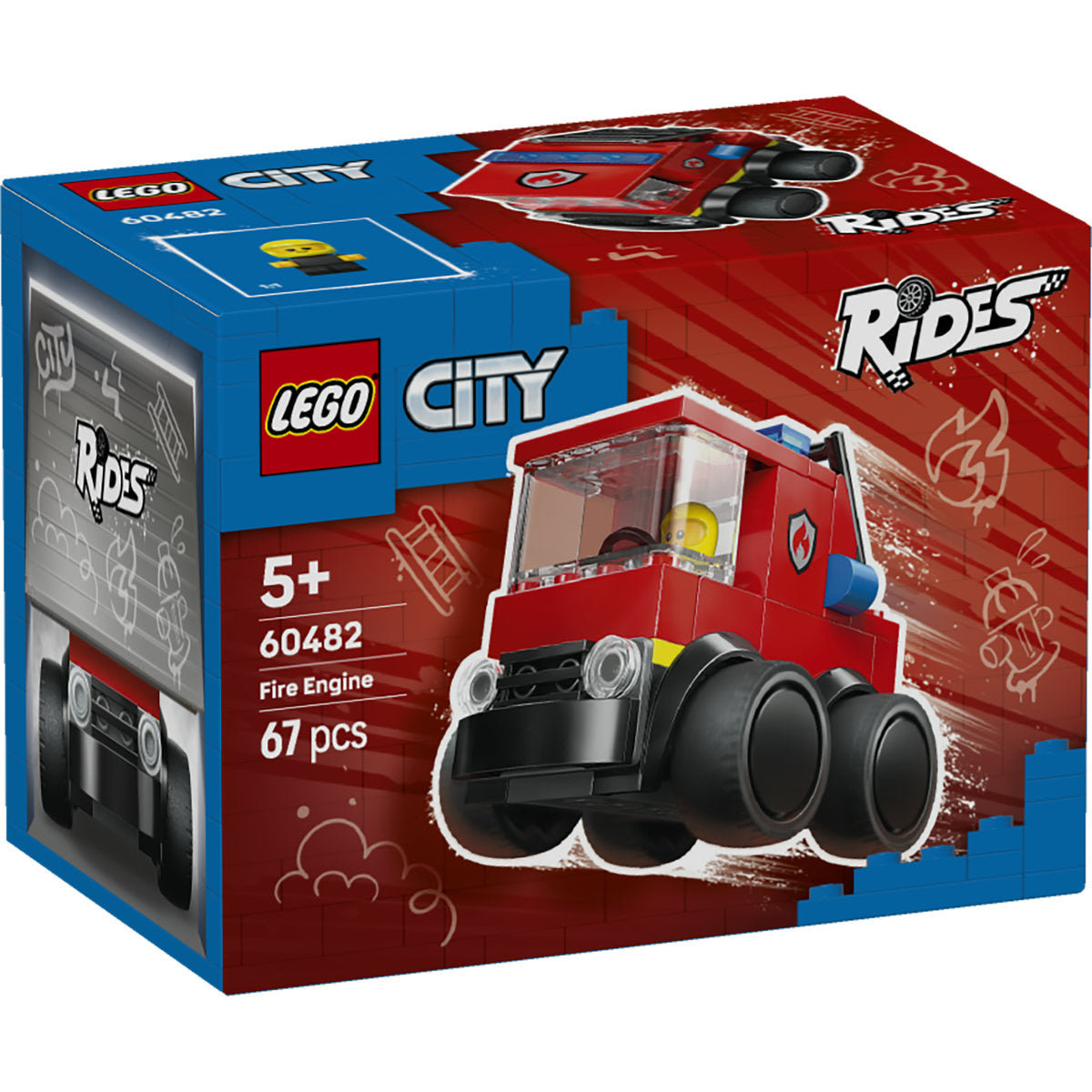 LEGO City Rides – Fire Engine Toy Building Set 60482