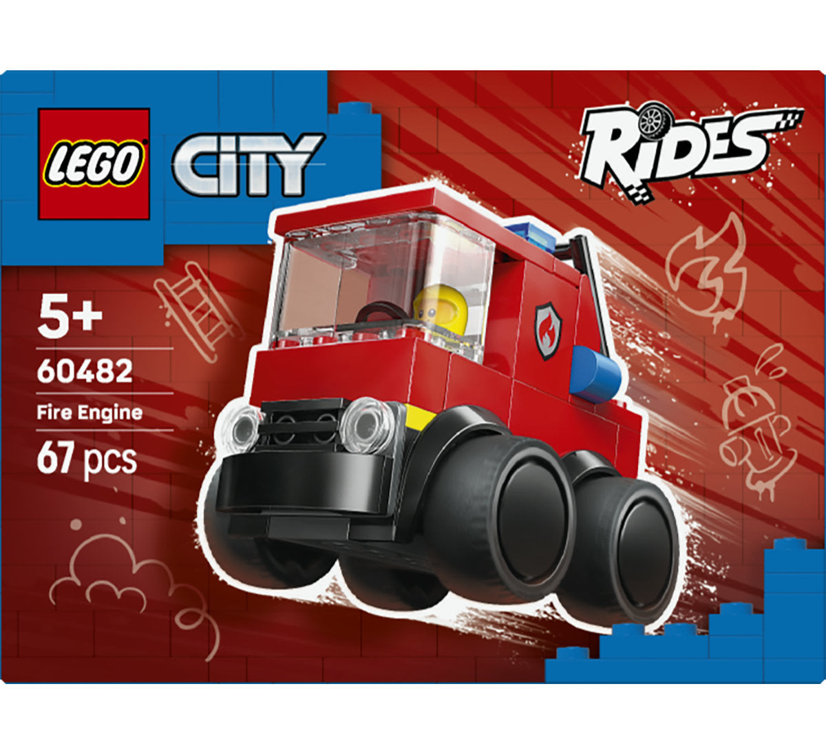 LEGO City Rides – Fire Engine Toy Building Set 60482