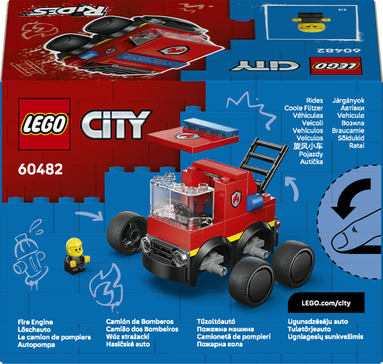 LEGO City Rides – Fire Engine Toy Building Set 60482
