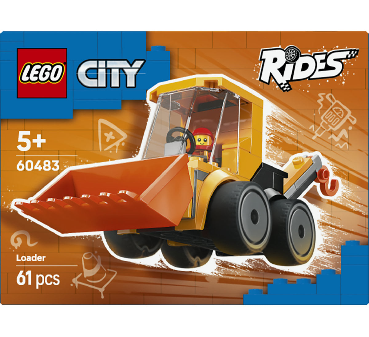LEGO City Rides – Construction Loader Toy 60483