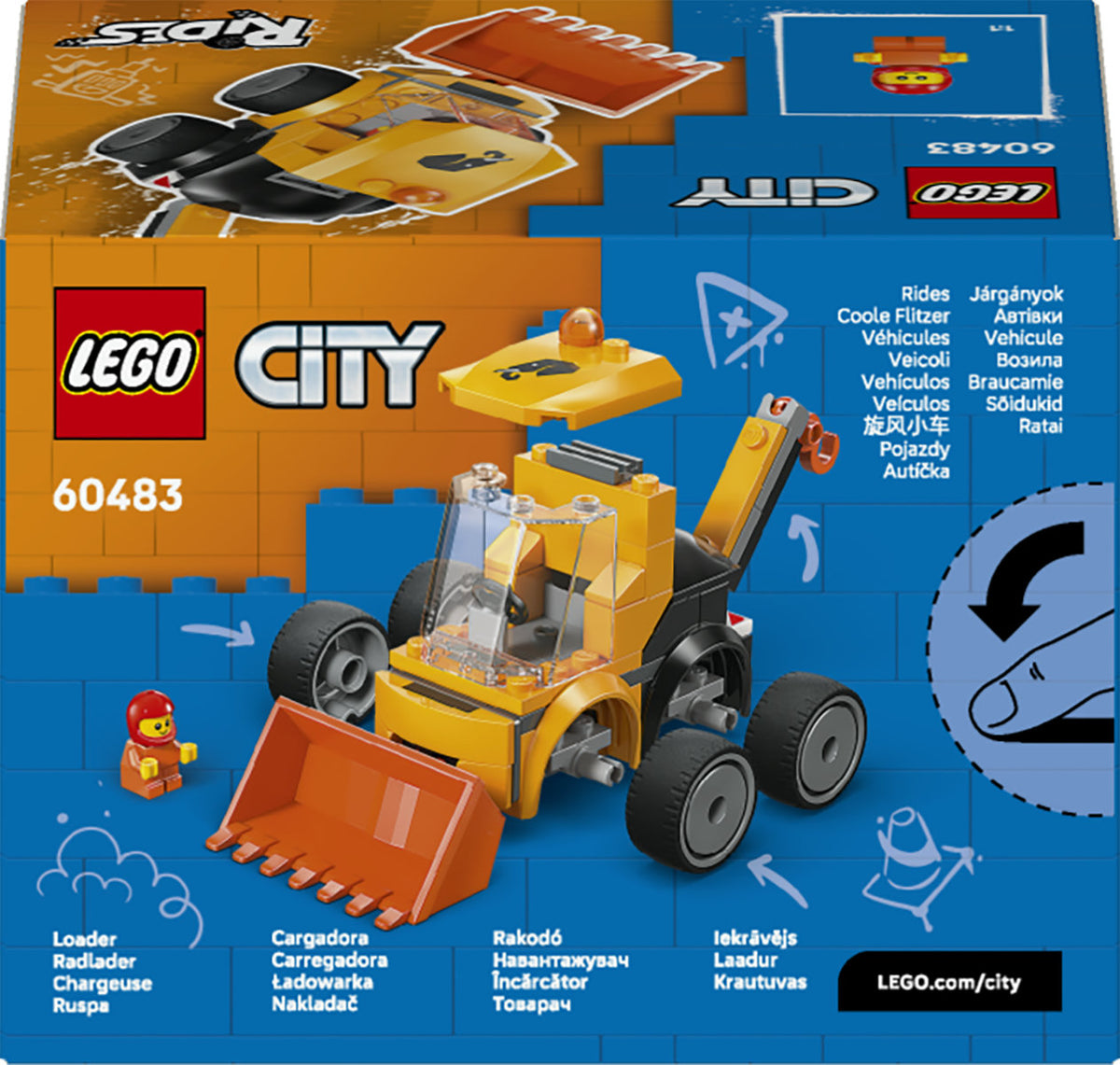 LEGO City Rides – Construction Loader Toy 60483