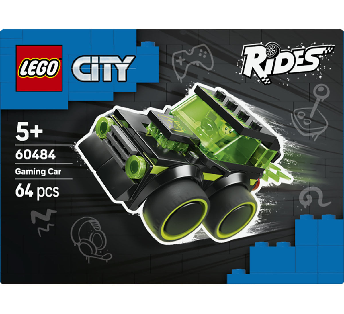 LEGO City Rides – Gaming Race Car Toy for Kids 60484