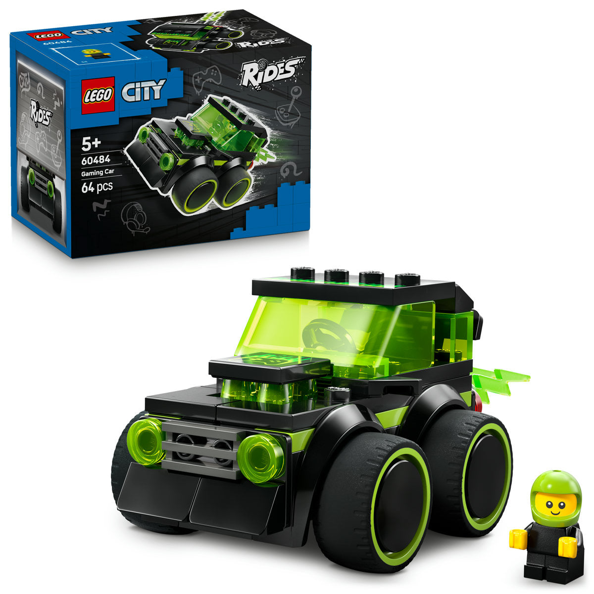 LEGO City Rides – Gaming Race Car Toy for Kids 60484