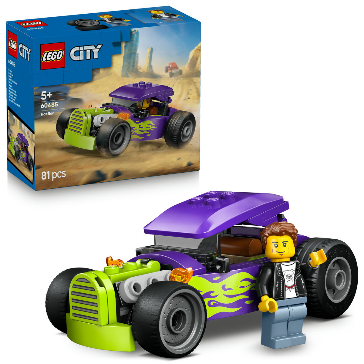 LEGO City Hot Rod Race Car Toy and Minifigure 60485