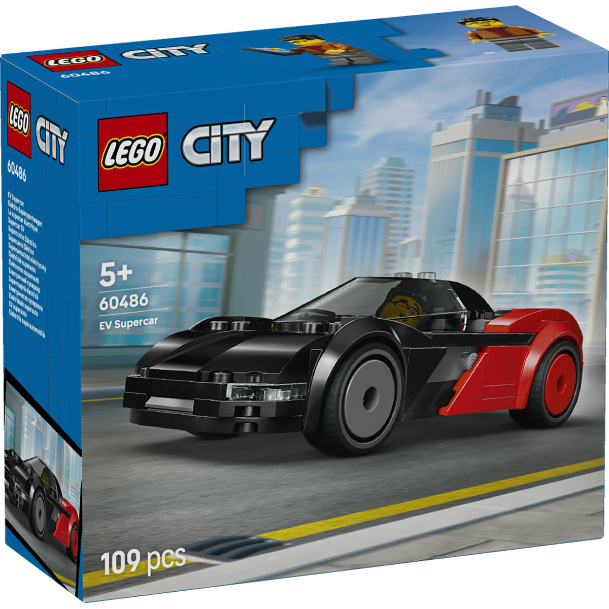 LEGO City EV Supercar Toy - Car Model Kit 60486