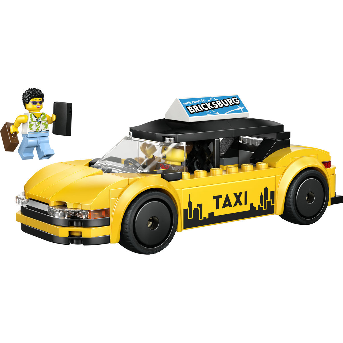LEGO City Yellow Taxi Toy - Model Car Kit 60487