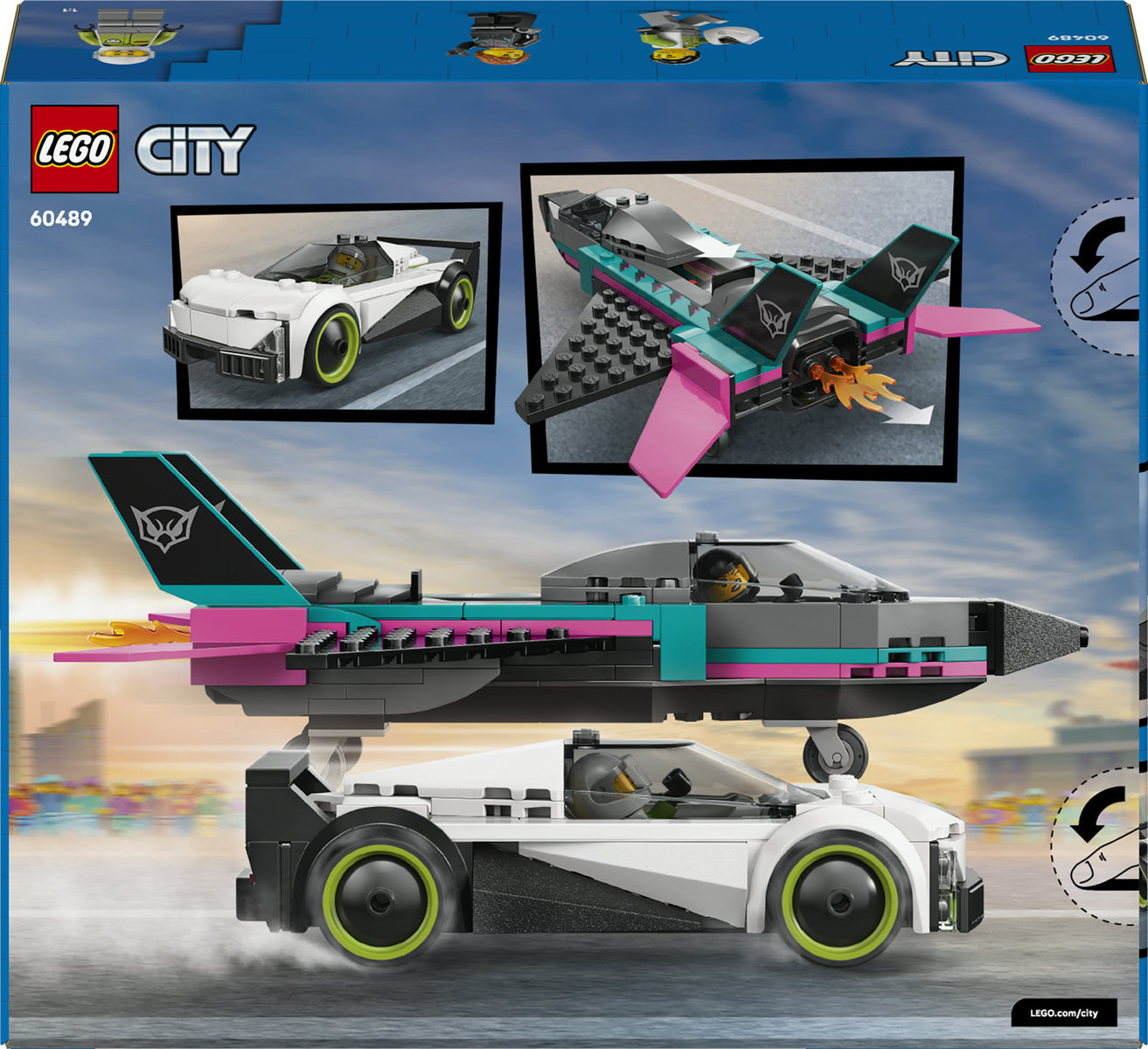 LEGO City Jet vs. Car Toy – Vehicle Model Kit 60489