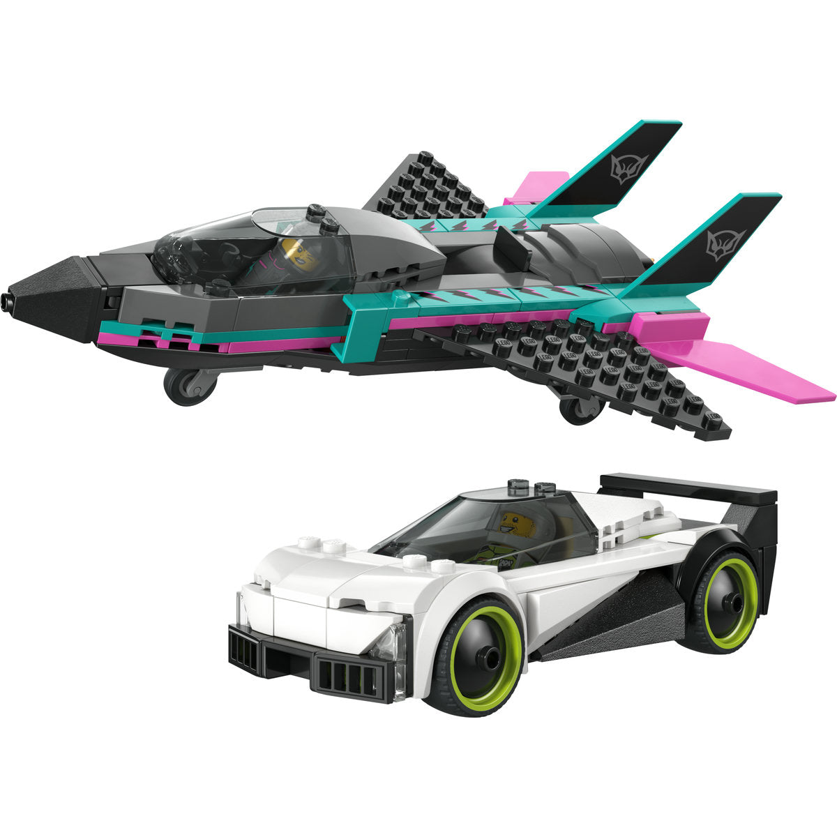 LEGO City Jet vs. Car Toy – Vehicle Model Kit 60489