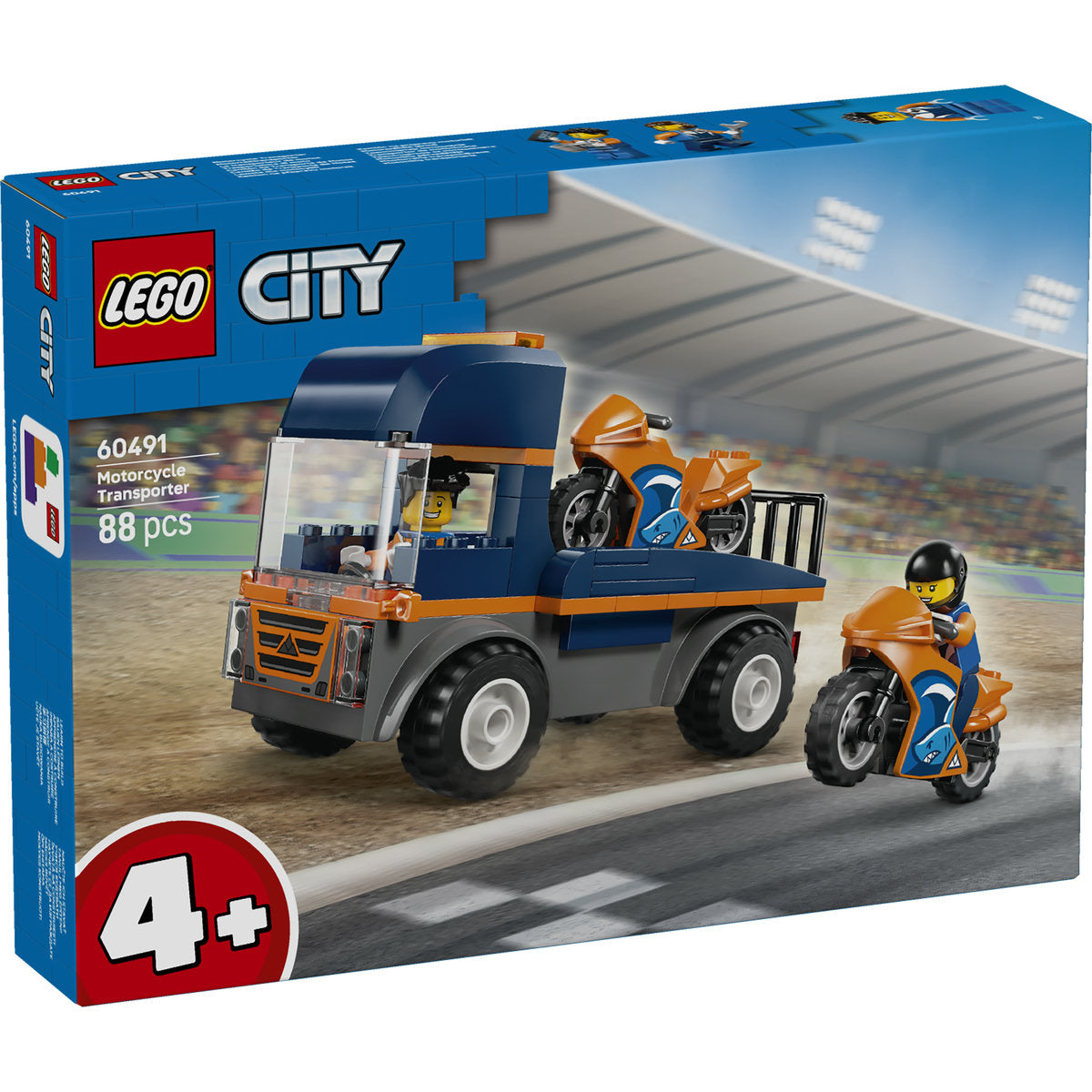 LEGO City Motorcycle Transporter Truck Toy 60491