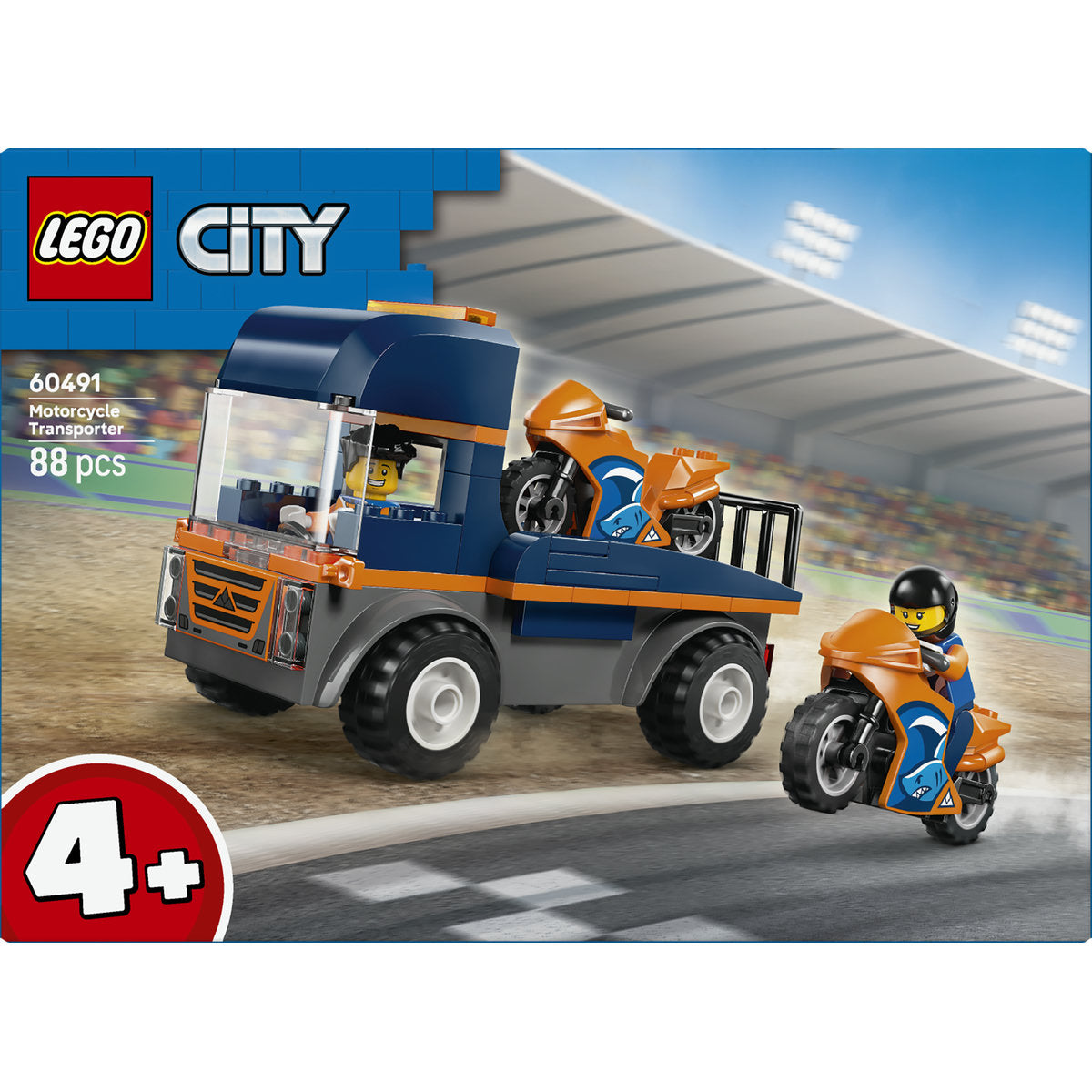 LEGO City Motorcycle Transporter Truck Toy 60491