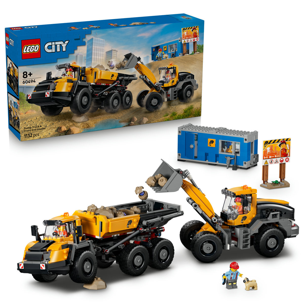 LEGO City Dump Truck and Front End Loader Building Set 60494