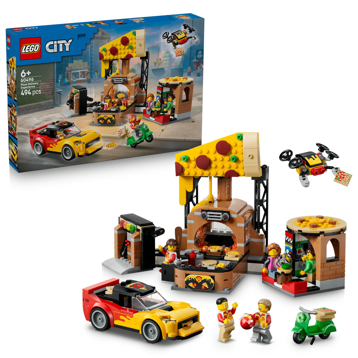 LEGO City Pizza Delivery Vehicle Building Set 60496