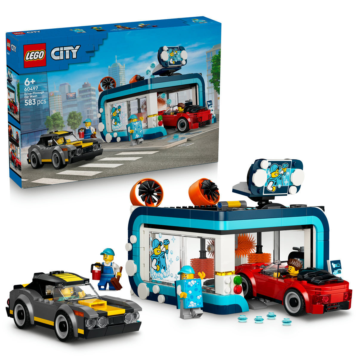 LEGO City Drive Through Car Wash Building Set 60497