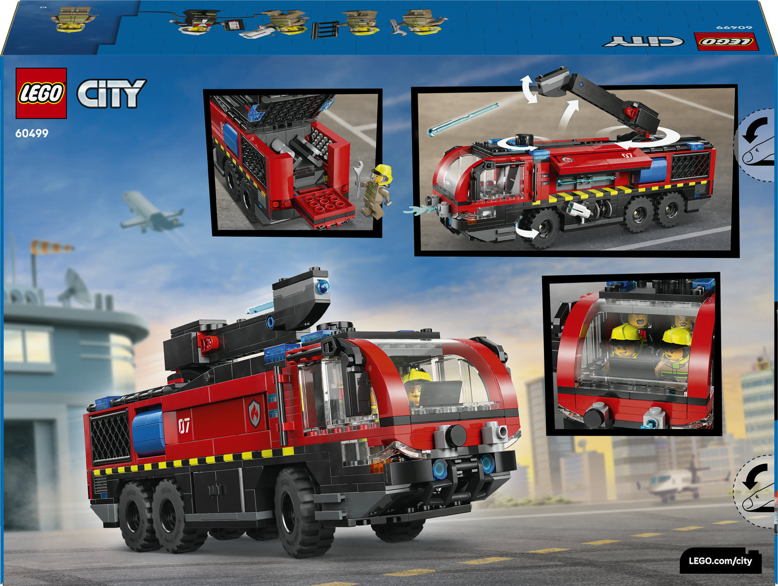 LEGO City Airport Fire Engine Truck Toy 60499