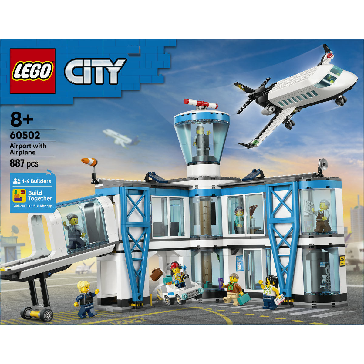 LEGO City Airport with Airplane Toy Model Kit 60502