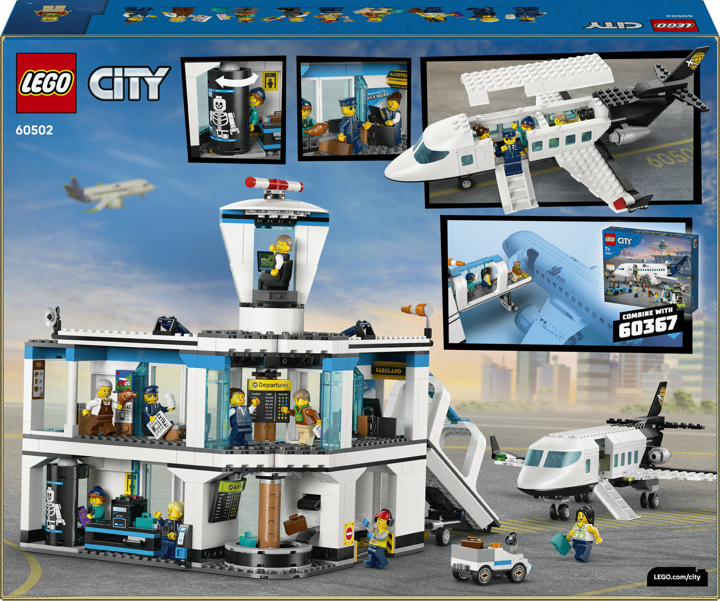 LEGO City Airport with Airplane Toy Model Kit 60502