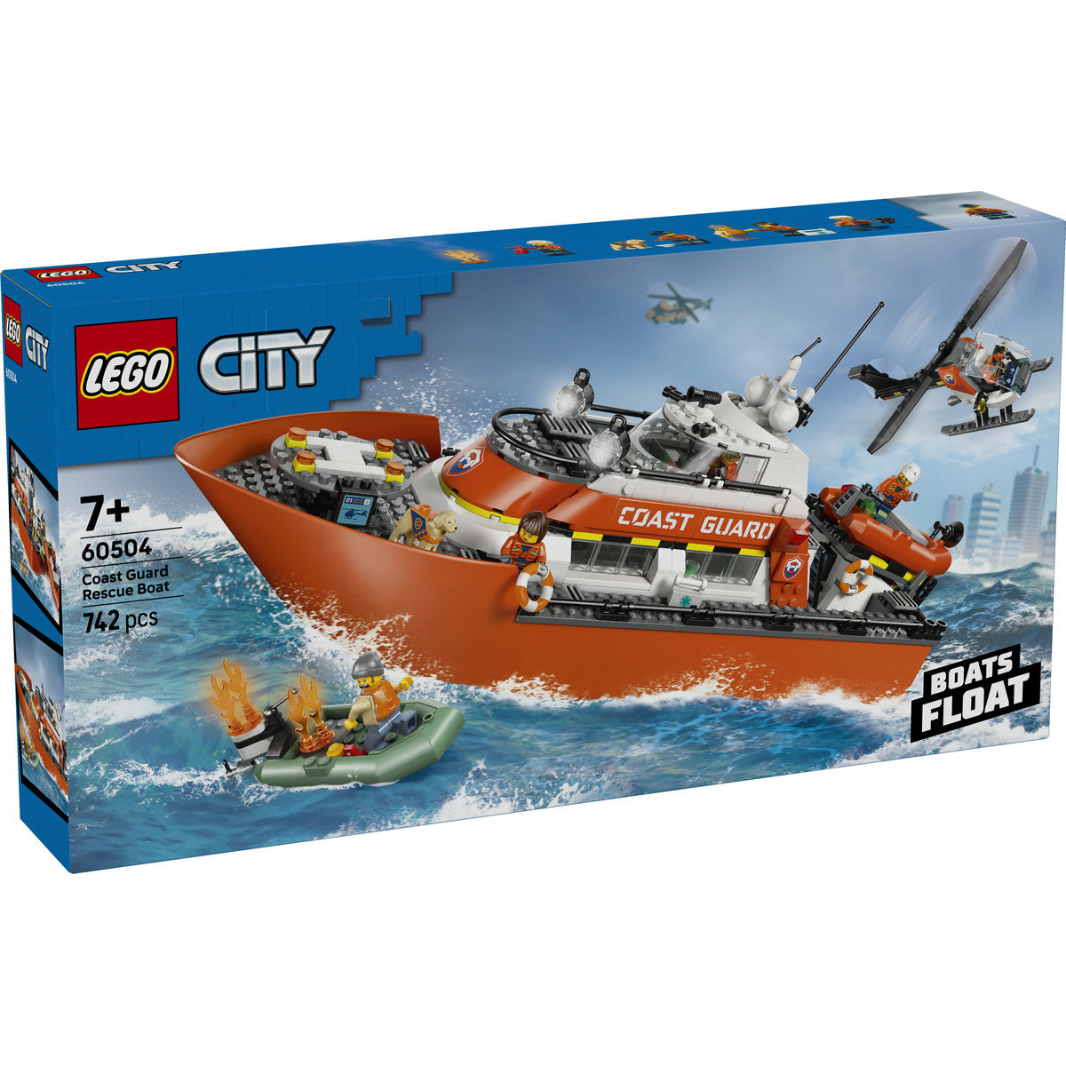 LEGO City Coast Guard Rescue Boat & Helicopter 60504